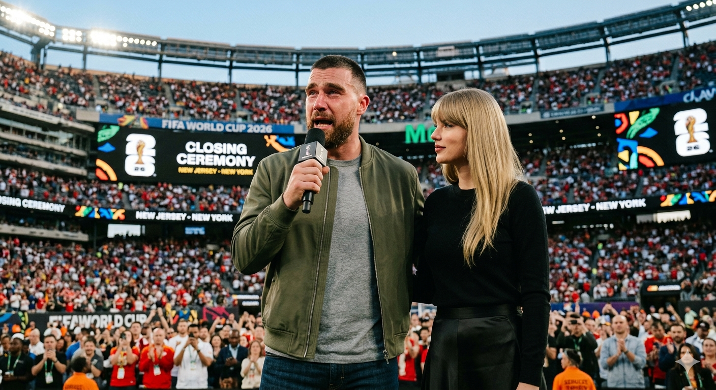 Taylor Swift Invites Fiancé Travis Kelce to the Stage During Her FIFA World Cup 2026 Speech in California – But She Didn’t Know an Emotional Travis Would Shockingly Confirm What Millions of Fans Have Been Saying All Along… “Taylor and I Are Not…”
