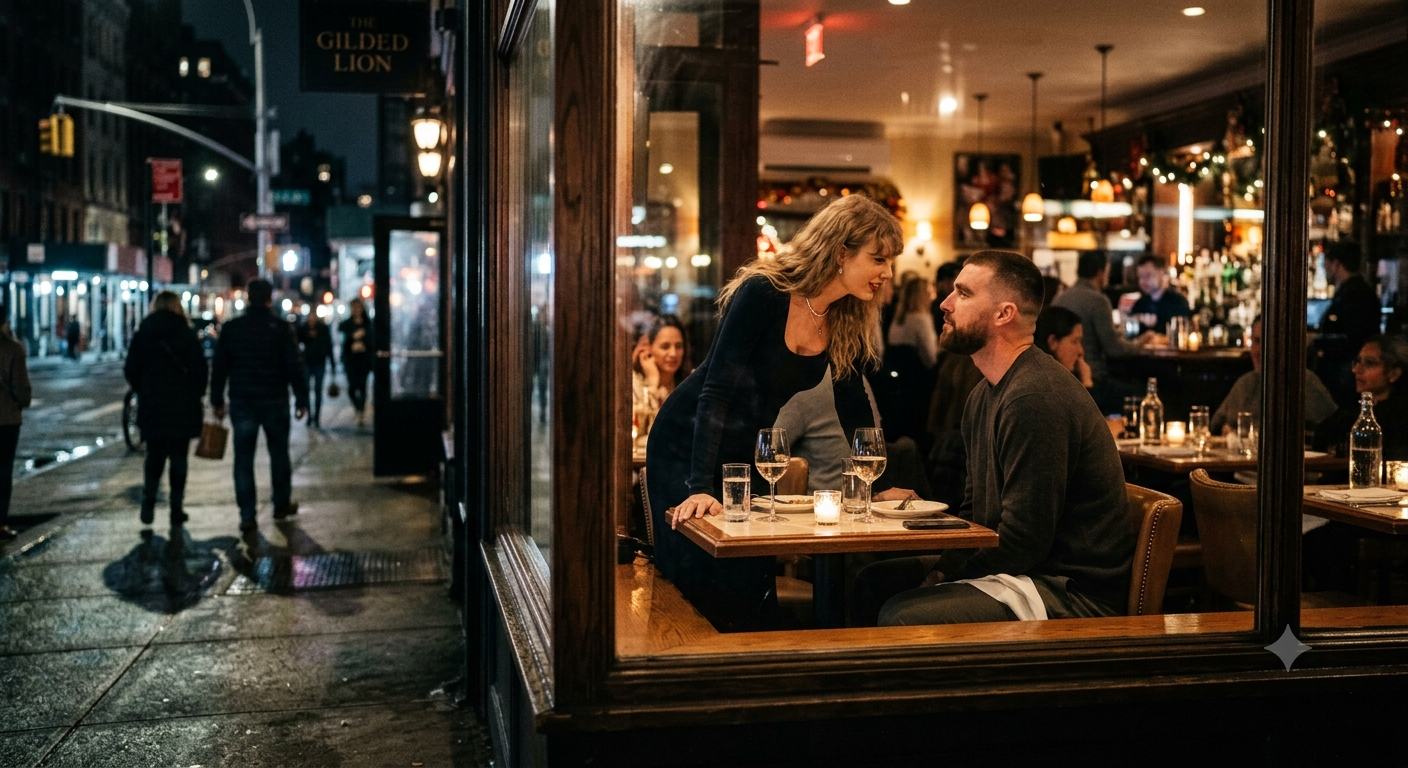 Taylor Swift Drooling Over New Husband Travis Kelce on Their First Post-Wedding Dinner Date in NYC - He Shocks Everyone With Surprise Table Performance, Wedding Slow Dance & Hilarious Twerking! Open Window Chaos Goes Viral... See Full Clip + 38 Steamy Photos