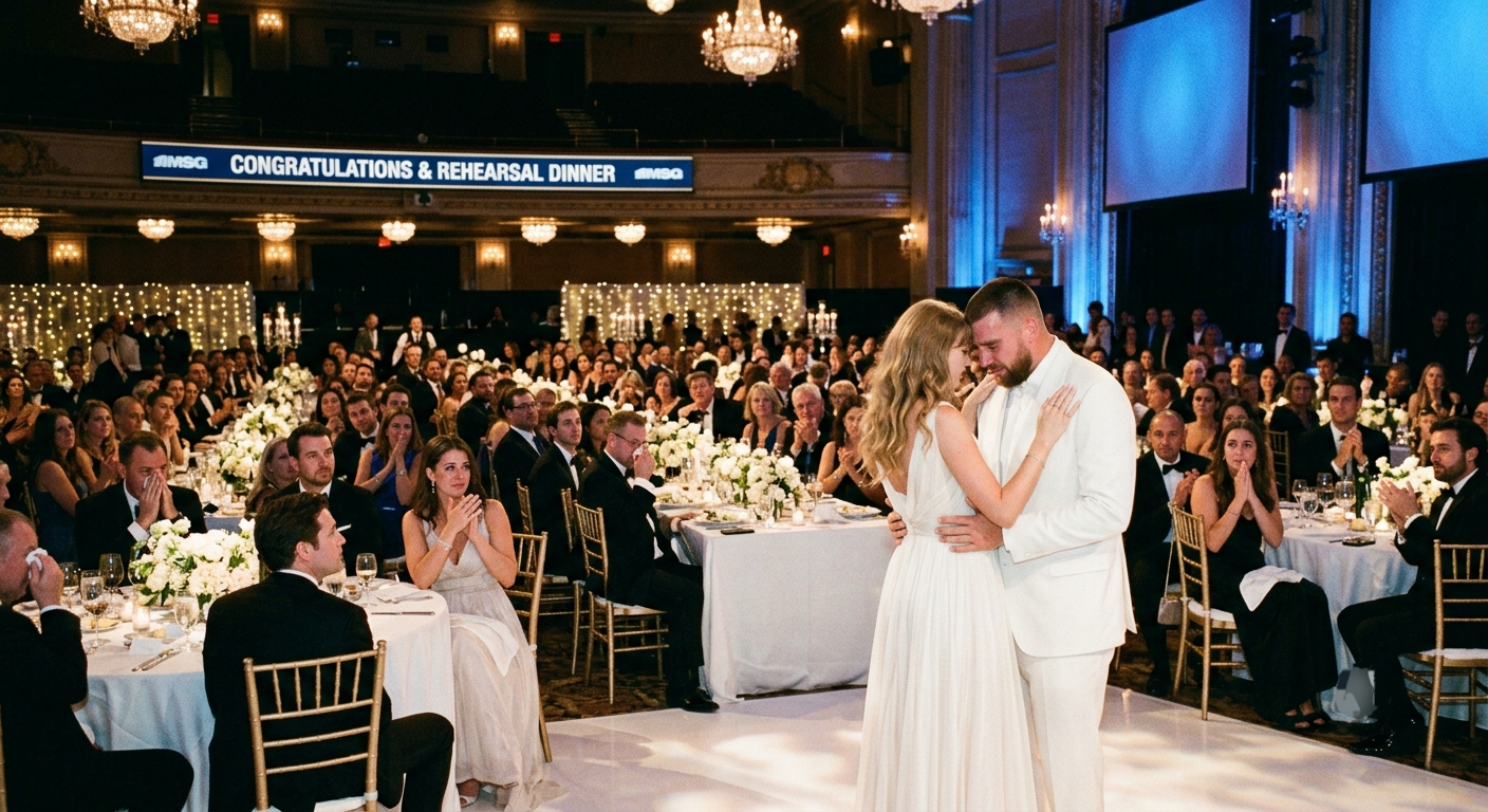 First Footage of the Moment Travis Kelce Cries While Slow Dancing with Taylor Swift in the Middle of MSG Hall but the Moment That Made Guests Emotional Was the Heartmelting Thing Taylor Did Next for Travis... See Raw Unseen Footage