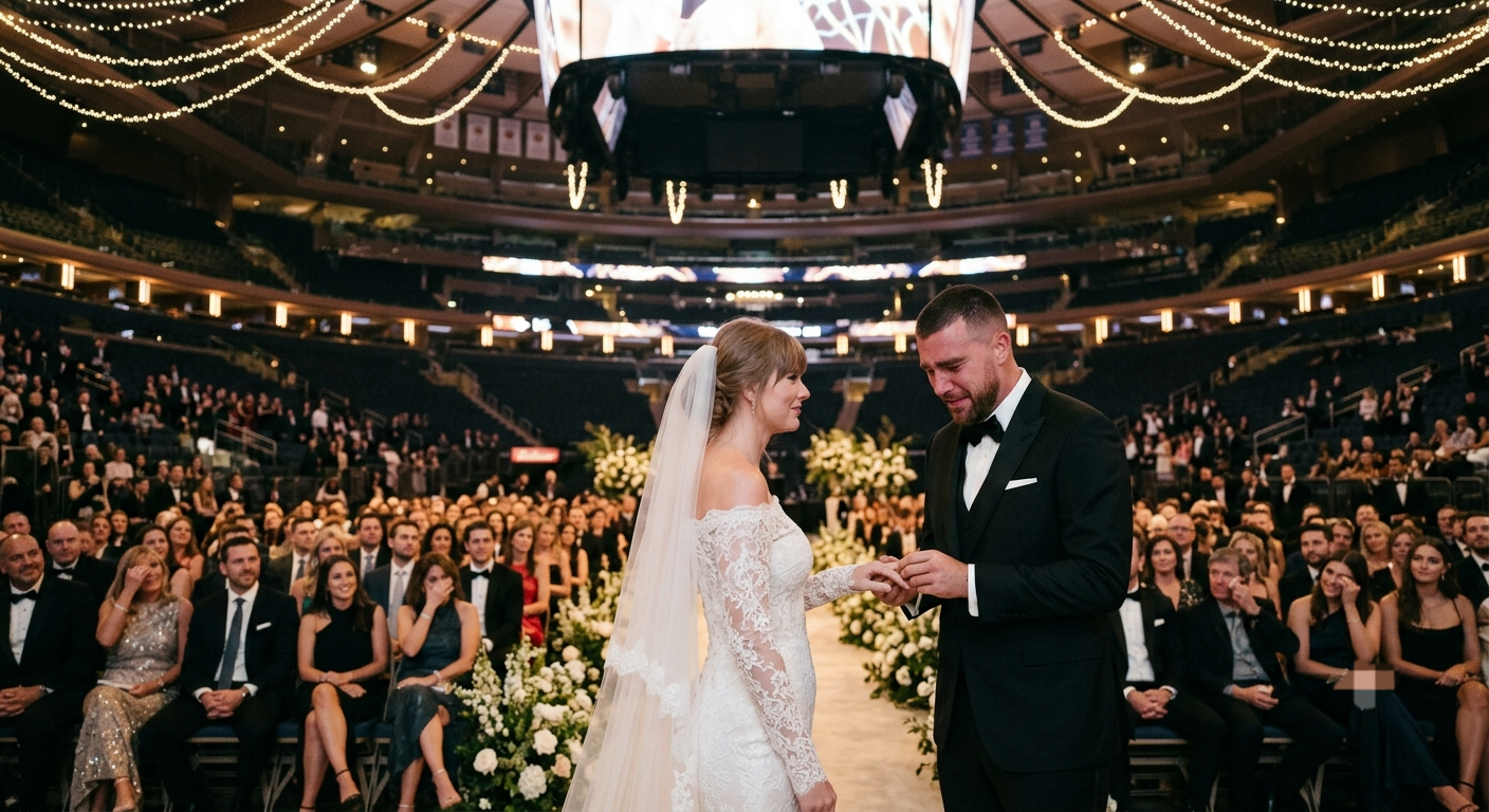 Taylor Swift and Travis Kelce Are Officially Married - See the First Look as an Emotional Travis Kelce Puts the Ring on Taylor Swift’s Finger... See Never-Before-Seen Clip