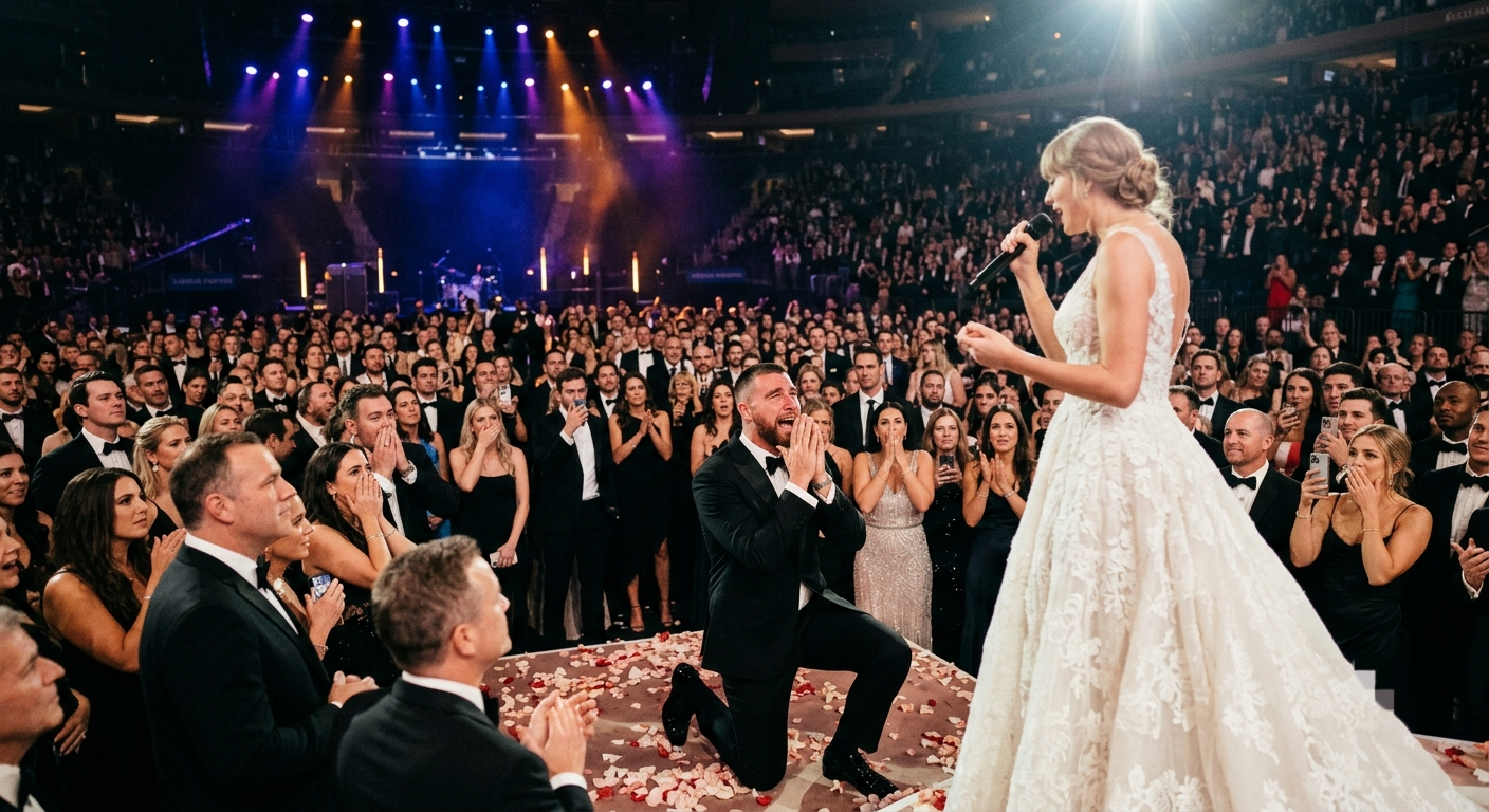 Full Video of Taylor Swift’s New Song Performance at Her Wedding Dedicated to Travis Kelce - Guests Left in Shock as an Overwhelmed Travis Falls to His Knees and Bursts Into Tears, Shouting Three Powerful Words... See Raw Clip