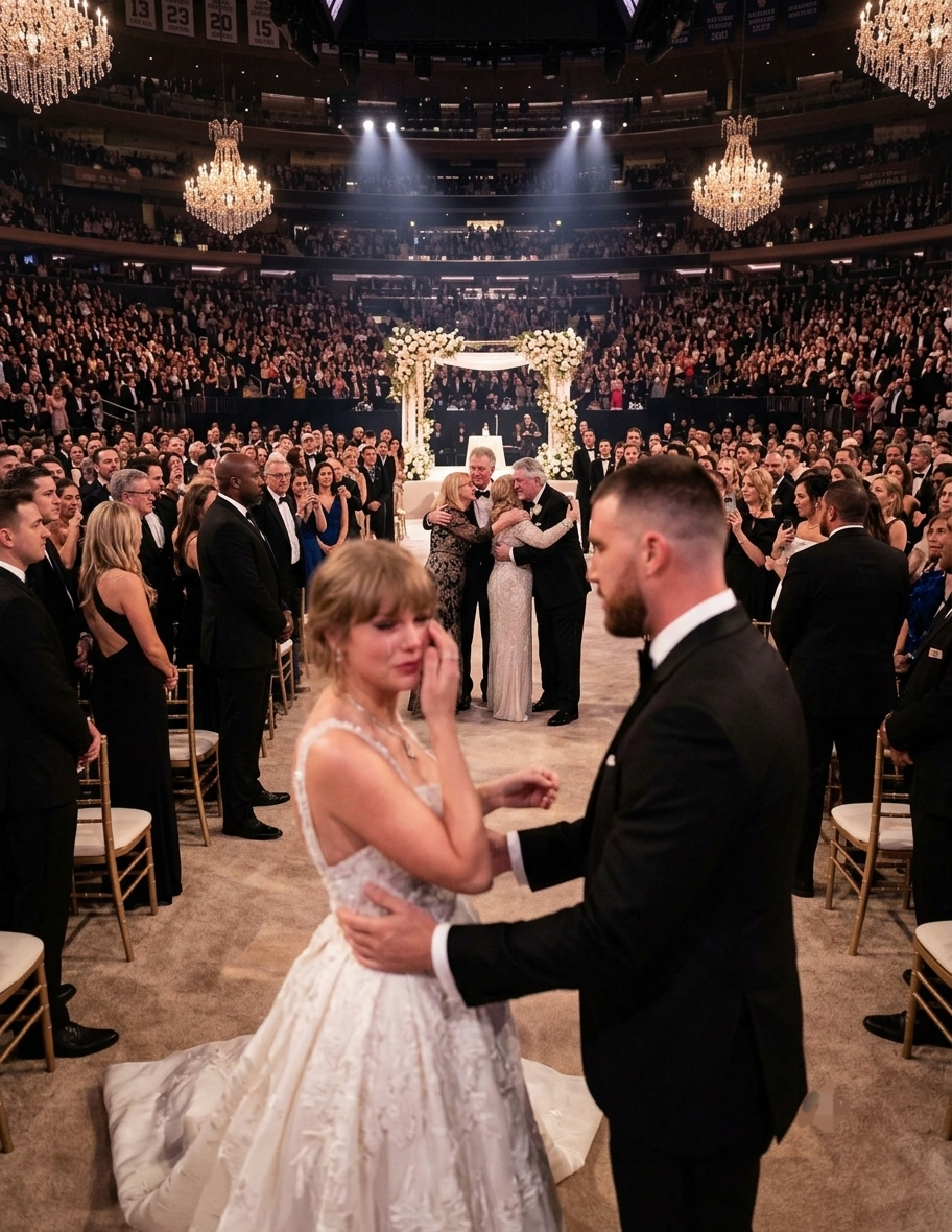 First Glimpse of the Emotional Moment as Taylor Swift and Travis Kelce’s Parents Embrace in Tears at the MSG Wedding Ceremony - Taylor Breaks Down While Watching, and Travis Gently Comforts Her, Leaving Guests Deeply Moved as the Parents Step Forward to Meet Them… See Never-Before-Seen Clip