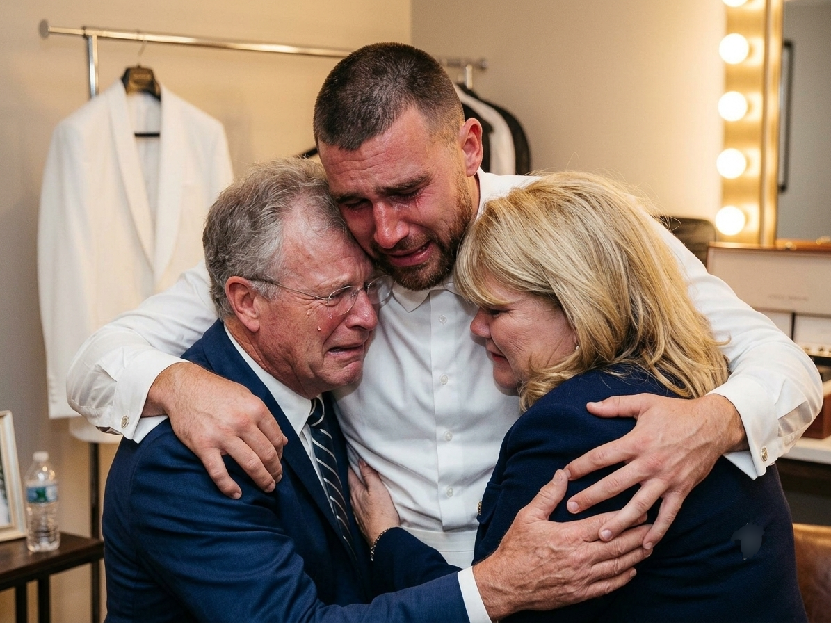 Full Video of Touching Moment as Taylor Swift's Parents Andrea and Scott Visit Travis Kelce in the Changing Room, to Give Him a Heartfelt Blessing That Left Him Sobbing and Pulling Them Into a Tearful Hug... See the Never-Before-Seen 7 Minutes Emotional Clip + 5 Newly Released Wedding Photos