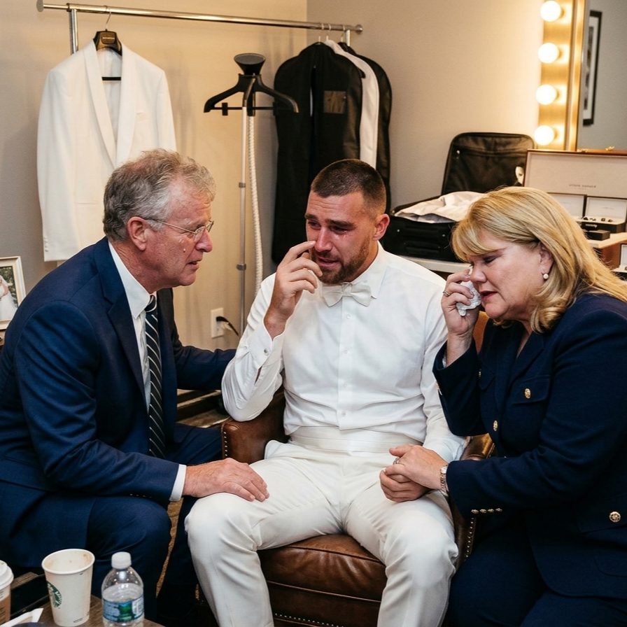 Full Video of Touching Moment as Taylor Swift's Parents Andrea and Scott Visit Travis Kelce in the Changing Room, to Give Him a Heartfelt Blessing That Left Him Sobbing and Pulling Them Into a Tearful Hug... See the Never-Before-Seen 7 Minutes Emotional Clip + 5 Newly Released Wedding Photos