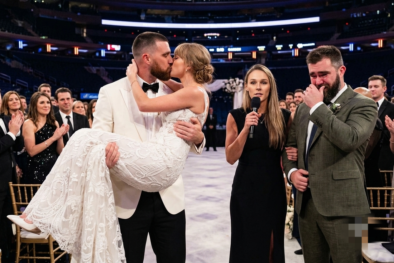 Latest Photos of Kylie Kelce at Taylor Swift and Travis Kelce’s Star-Studded MSG Wedding as She and Her Crying Husband, Jason Kelce, Make a Surprise Announcement While the Newlyweds Kiss Nonstop… See Heartwarming Moments and Unseen Photos