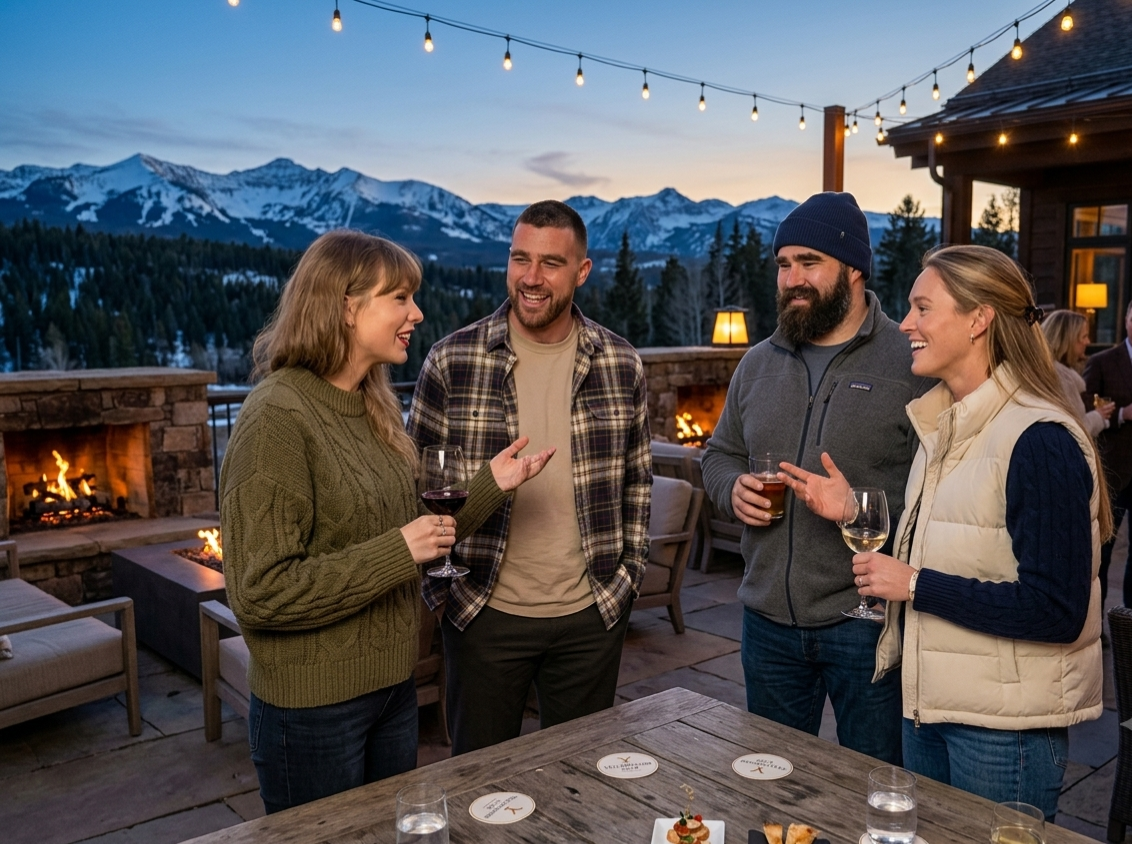 Inside Taylor Swift and Travis Kelce’s Secret “Mini-Moon” with Jason and Kylie Kelce at the Ultra-Exclusive Yellowstone Club - Fans Left Stunned as Wyatt, Elliotte, and Bennett Steal the Spotlight Singing with Taylor in Heart-Melting Moments, Plus Intimate “Auntie Tay Tay” Nighttime Fireplace Hugs with the Girls No One Was Meant to See… Watch the Unfiltered 10-Minute Clip