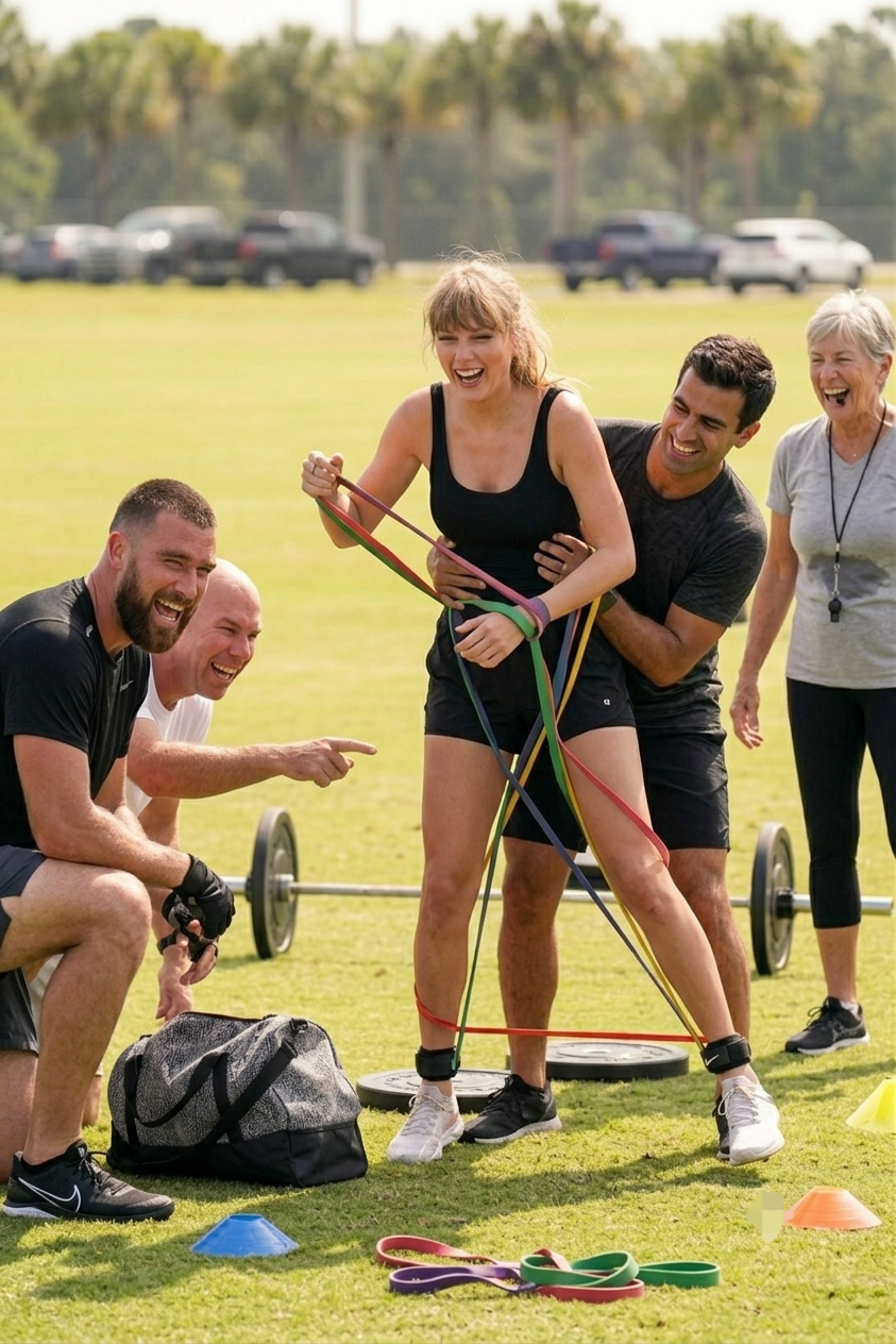 Taylor Swift in Her NFL WAG Era Makes a Surprise Appearance at Travis Kelce’s Private Offseason Workouts to Show Early Support for Her Husband's Upcoming NFL Season
