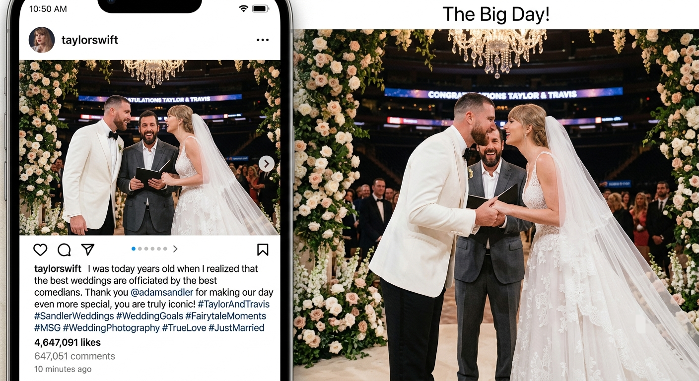 Taylor Swift Unexpectedly Drops Official MSG Wedding Album on Instagram, Shatters World Record for Most Liked Post in 10 Minutes