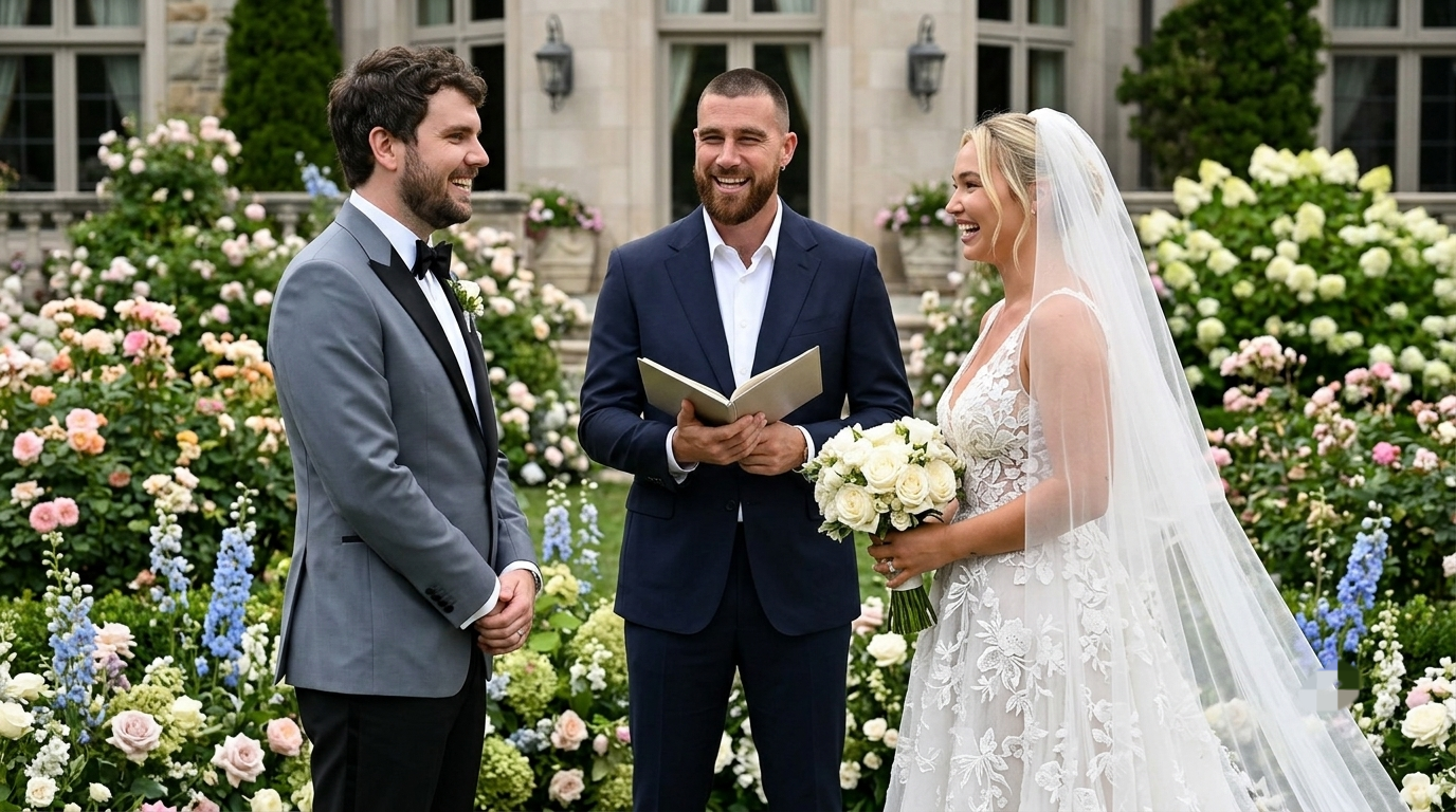 Taylor Swift’s Brother Austin Marries Longtime Girlfriend and Model Sydney Ness in a Dramatic Ceremony at Taylor Swift’s Private Mansion in Watch Hill, Rhode Island, Attended by Newlyweds Taylor Swift and Travis Kelce, Their Parents