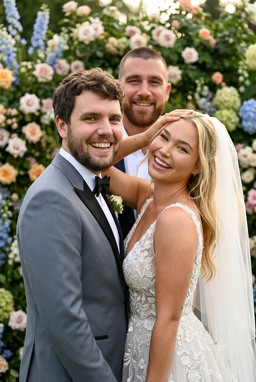 Taylor Swift’s Brother Austin Marries Longtime Girlfriend and Model Sydney Ness in a Dramatic Ceremony at Taylor Swift’s Private Mansion in Watch Hill, Rhode Island, Attended by Newlyweds Taylor Swift and Travis Kelce, Their Parents