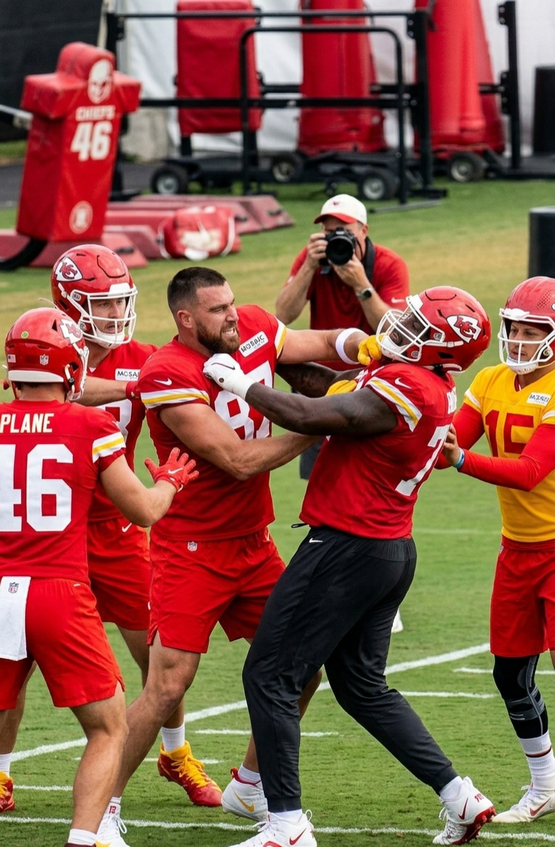 Travis Kelce Visibly Furious as He Arrives at Chiefs Training Camp in St. Joseph for Year 14 After Having His Honeymoon Cut Short, Only for Eagle-Eyed Fans to Notice His Jersey Name Shockingly Changed to "Swift"