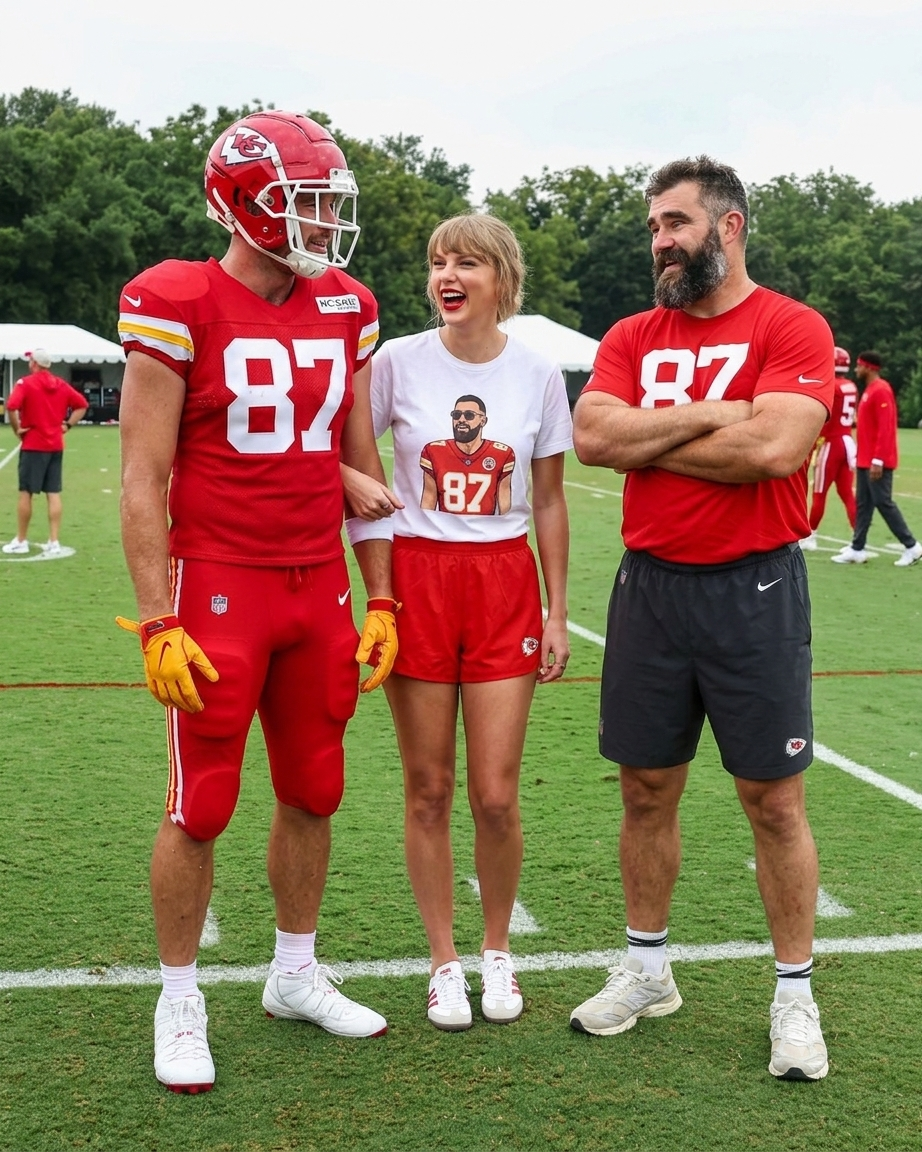 Taylor Swift Spotted at the Final Day of Chiefs Training Camp for the Very First Time Together With Brother-in-Law Jason Kelce, Who Came a Day Before, After She Was Recently Spotted in London - But Wait Until You See What Jason Said to Travis and Taylor on the Field That Left Everyone Bursting Into Laughter