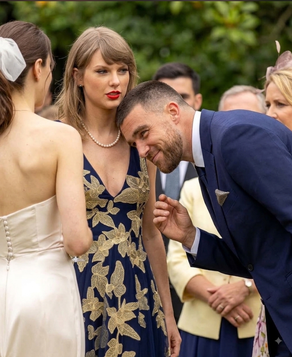 Travis Kelce Caught Inappropriately Looking at His Wife Taylor Swift’s Chest as They Attend Oli Jacobs and Laura Sisk’s Star-Studded Wedding... See the Full Never-Before-Seen Clip