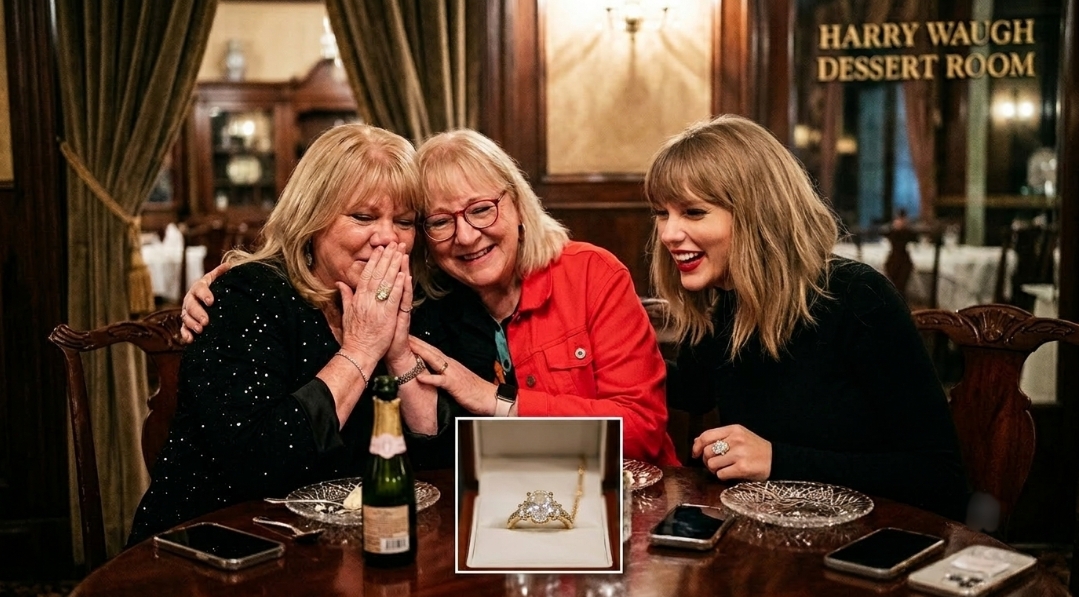 Taylor Swift, Travis Kelce’s Mother Donna Kelce, and Her Mother Andrea Swift Spotted Having an Emotional Heart-to-Heart Over Taylor's Wedding Band at Tampa’s Legendary Bern’s Dessert Room Ahead of the Chiefs vs Buccaneers Game, as Taylor Bursts Into Smiles While Her Mom Andrea and Travis’s Mom Donna Share a Tearful Hug in the Most Heartwarming Family Moment Ever Captured… See the Never-Before-Seen Photos and Exclusive Clip