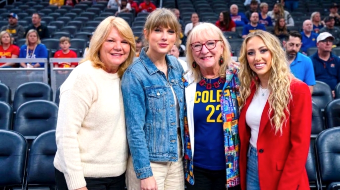 Taylor Swift Poses With Brittany Mahomes, Mom Andrea Swift and Donna Kelce at Gainbridge Fieldhouse During Fever vs. Lynx Game as Caitlin Clark Beats and Dismantles the Lynx Defense