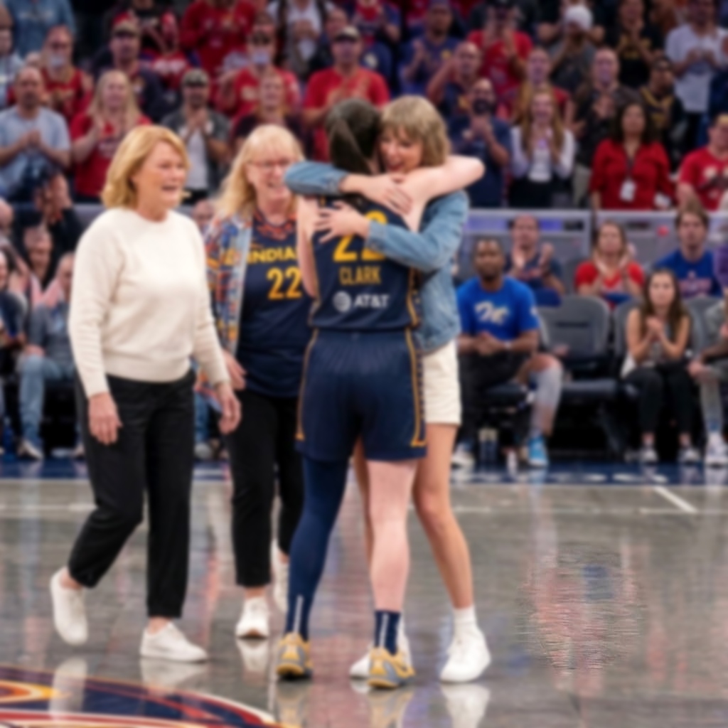 Taylor Swift Breaks WNBA Protocol and Runs Onto the Court to Celebrate With Caitlin Clark, Gives Her a Huge Hug and Points at the No. 22 on Her Back After Fever’s Thrilling 96-77 Win Over the Lynx - Mom Andrea Swift and Donna Kelce Are Seen Chasing After Her to Caution Her as an Overexcited Taylor Couldn’t Hold Herself Back... See the Full Never-Before-Seen Clip and Photos
