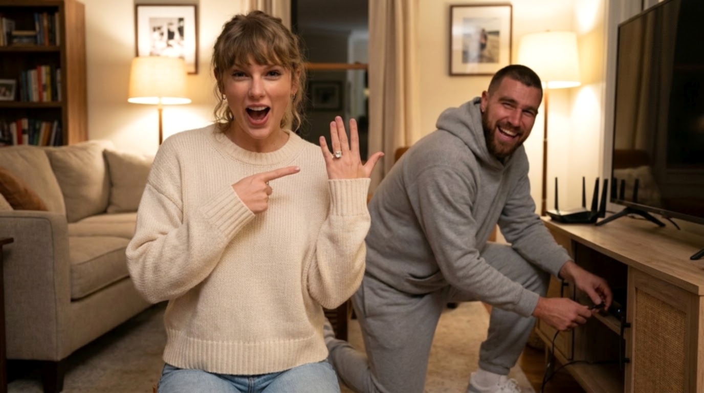 Taylor Swift Drops First Ever Look at Home With Husband Travis Kelce and Recreates “That’s My Husband” WiFi Meme in New Photo