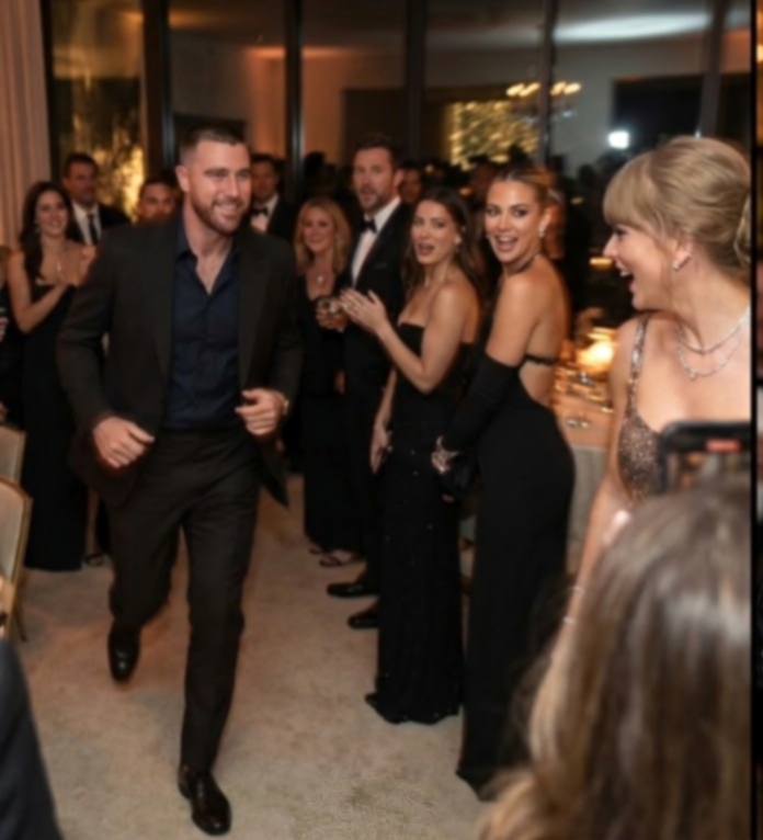 Travis Kelce Finally Arrives at Wife Taylor Swift’s VMAs After-Party in Los Angeles and Steals the Spotlight as He Runs Into the Party Shouting “Mr. Cleveland Coming Through!” While Celebrity Guests Look On in Shock and Laughter, Before Taylor Notices Him in a Sweet Moment Fans Can’t Stop Talking About - See the Never-Before-Seen Clip and Photos