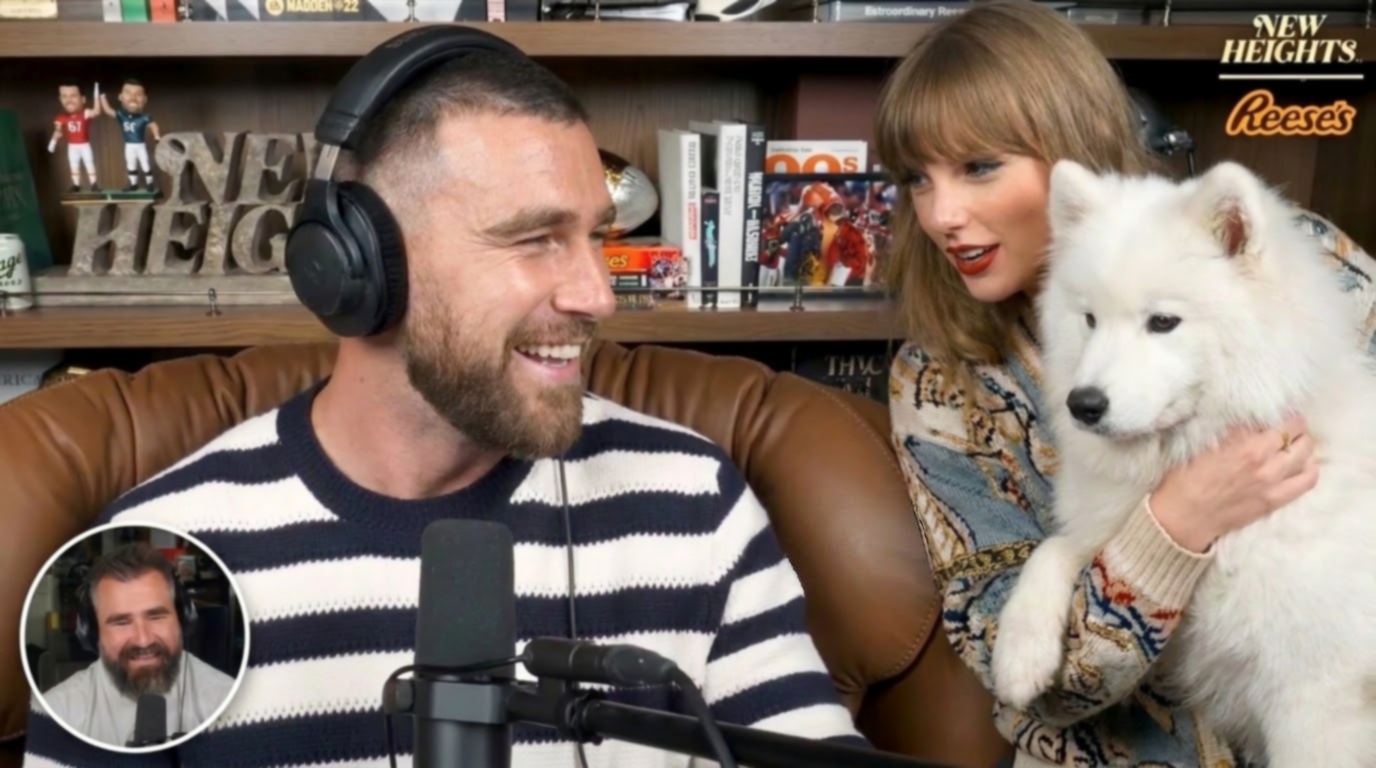 Taylor Swift and Dog Wendy Adorably Crash Husband Travis Kelce and Jason Kelce’s New Heights Podcast in a Special Episode, Sharing Silly Moments as Taylor Calls Travis “My Husband, Mr. Cleveland...”