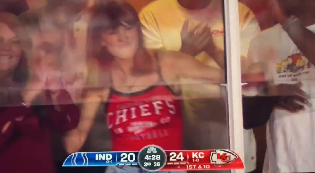 Taylor Swift, Husband Travis Kelce, His Mom Donna Kelce, Scott and Andrea Swift Spotted at 1587 Prime Steakhouse Celebrating the Chiefs’ Stunning 33-30 Win Over the Colts - Taylor Steals the Spotlight Across the Restaurant With a Special Celebratory Kiss for Travis, but What Has Fans Going Crazy Is Her Proudly Showing Off Her $1 Million Diamond Ring and Yelling “That’s My Husband” Again Before Taking Over the Dance Floor With Hilarious Dance Moves - See the Full Never-Before-Seen Clip