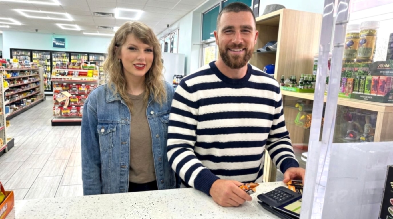 Taylor Swift and Husband Travis Kelce Photographed Buying “Honey Dutches” at a Store in Kansas City in New Photo