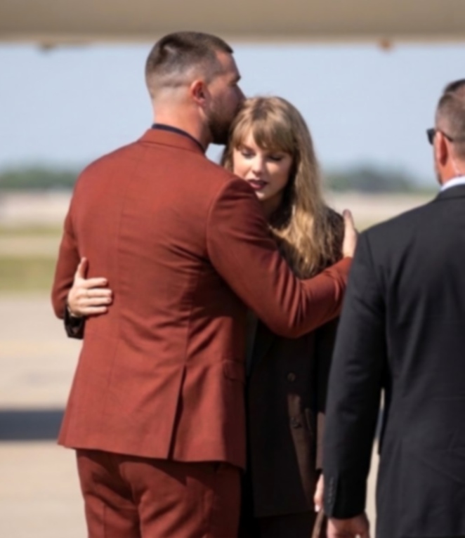 Taylor Swift Steals the Spotlight in Emotional Kansas City Airport Moment With Husband Travis Kelce and His Fresh New Haircut as She Hugs Him and Refuses to Let Him Board the Chiefs’ Plane to Las Vegas for the Chiefs vs. Raiders Game on Their 3-Month Wedding Anniversary
