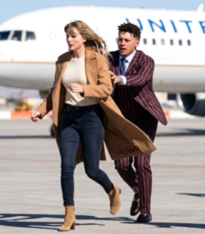 Taylor Swift Breaks Las Vegas Airport Protocol and Steals the Spotlight as She Bursts Into the Airport to Welcome and Hug Husband Travis Kelce Upon His Arrival With His Chiefs Teammates Ahead of the Chiefs vs. Raiders Game on Their Three Month Wedding Anniversary, Leaving Fans Replaying the Moment She Slipped Past Patrick Mahomes, Who Couldn’t Catch Her or Slow Her Down