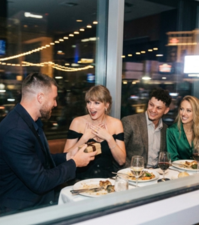 Travis Kelce Breaks Chiefs and NFL Protocol Again by Ditching the Team Hotel for a Dinner Double Date With Wife Taylor Swift, Showing Off His Brand New Dramatic Haircut, Alongside Patrick Mahomes and Brittany Mahomes to Celebrate Their 3 Month Wedding Anniversary Ahead of the Chiefs vs. Raiders Game