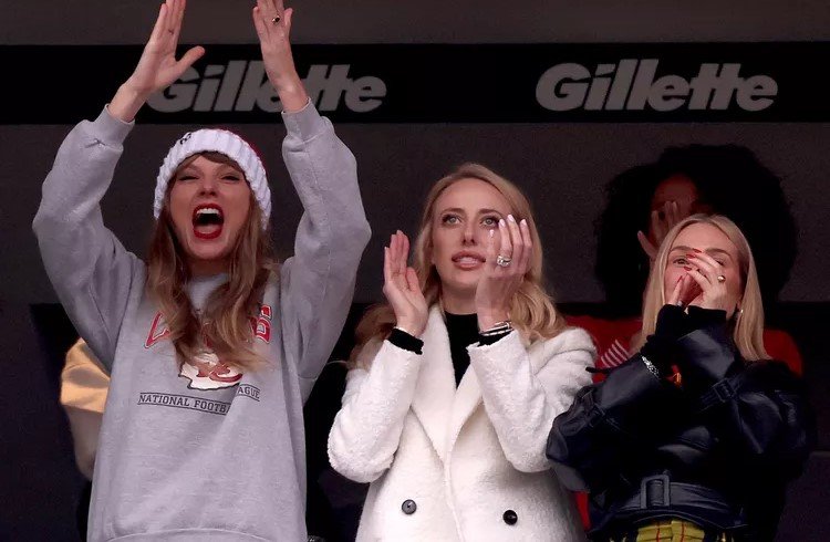 Brittany Mahomes Shows the 'Dads, Brads, and Chads' Cookies in the Suite with Taylor Swift During Chiefs Game