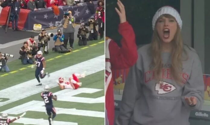 “It’s a high-stakes game. People get real into it, so it’s cool,” Bryant reacts to Taylor Swift’s heated response to him pushing Travis Kelce