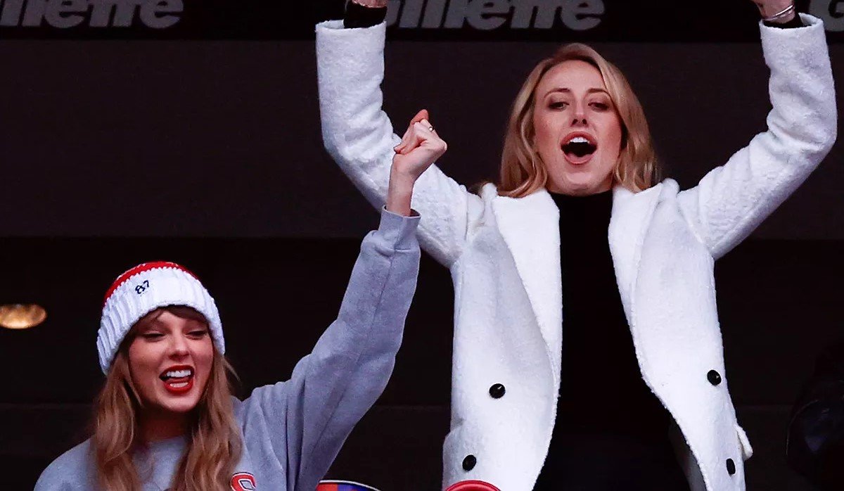 Brittany Mahomes Shows the 'Dads, Brads, and Chads' Cookies in the Suite with Taylor Swift During Chiefs Game