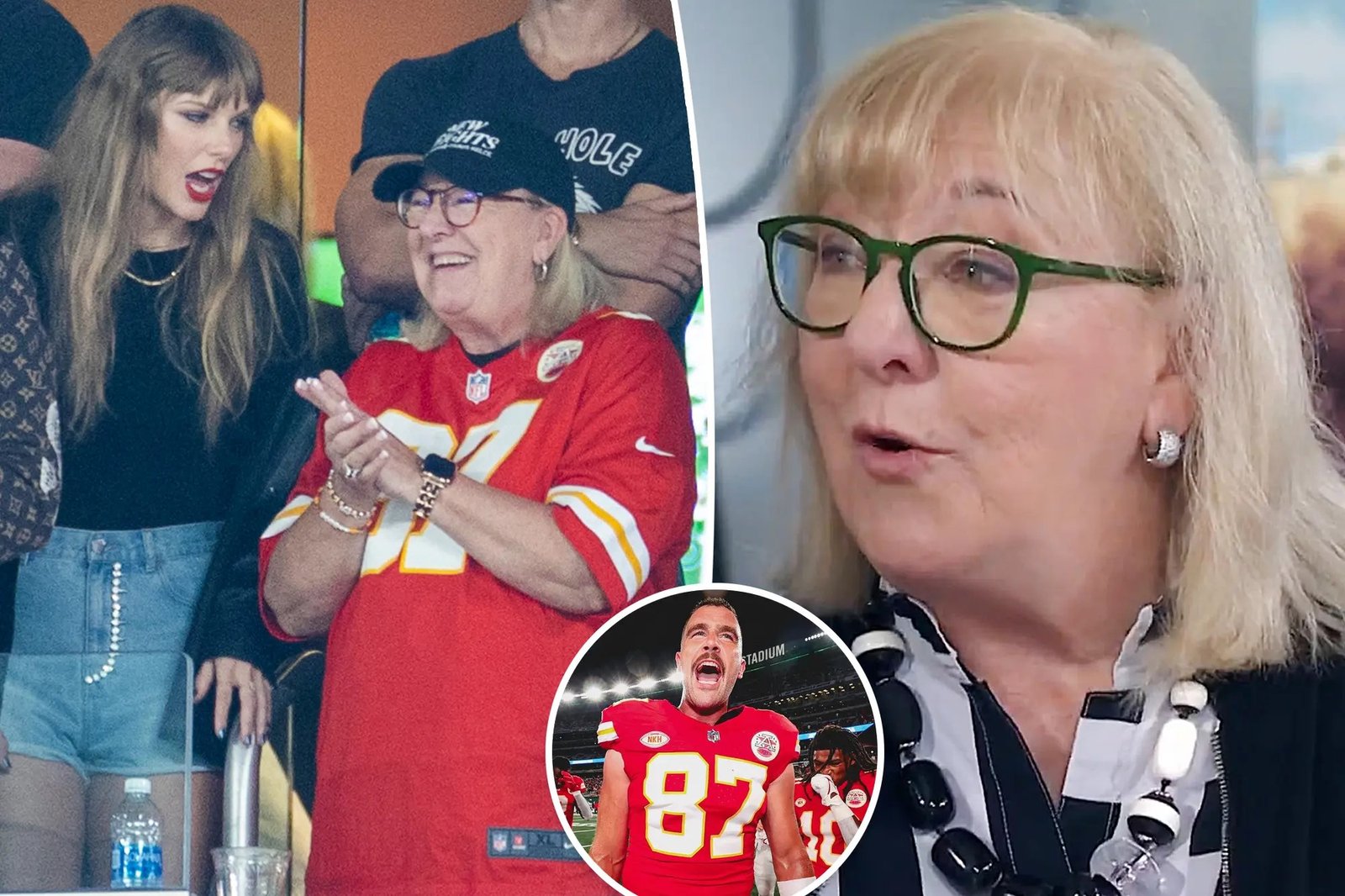 Travis Kelce's mom Donna was surprised when asked if Taylor Swift will be in her box for Chiefs' playoff against the Dolphins: 'I'm not playing that game'
