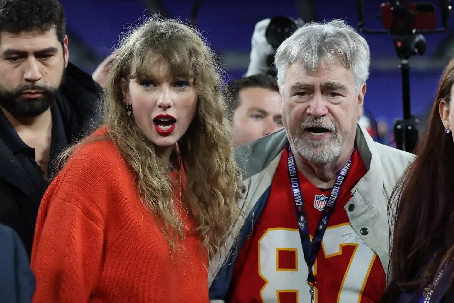 Taylor Swift Celebrates Travis Kelce's 2024 Super Bowl Berth with His Parents Donna and Ed kelce