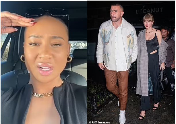 Travis Kelce's ex Kayla Nicole appears to hit out at Taylor Swift fans for 's***-talking' in TikTok video... as she claims she's 'sick to her stomach' of criticism