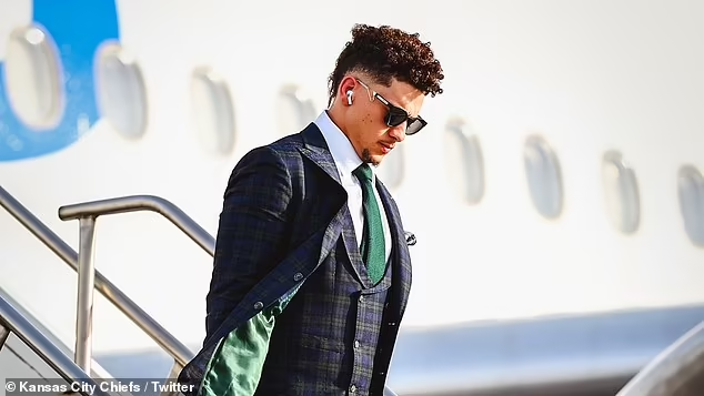 Patrick Mahomes and the Chiefs touch down in Los Angeles - where Taylor Swift enjoyed a girls' night out with Brittany Mahomes -