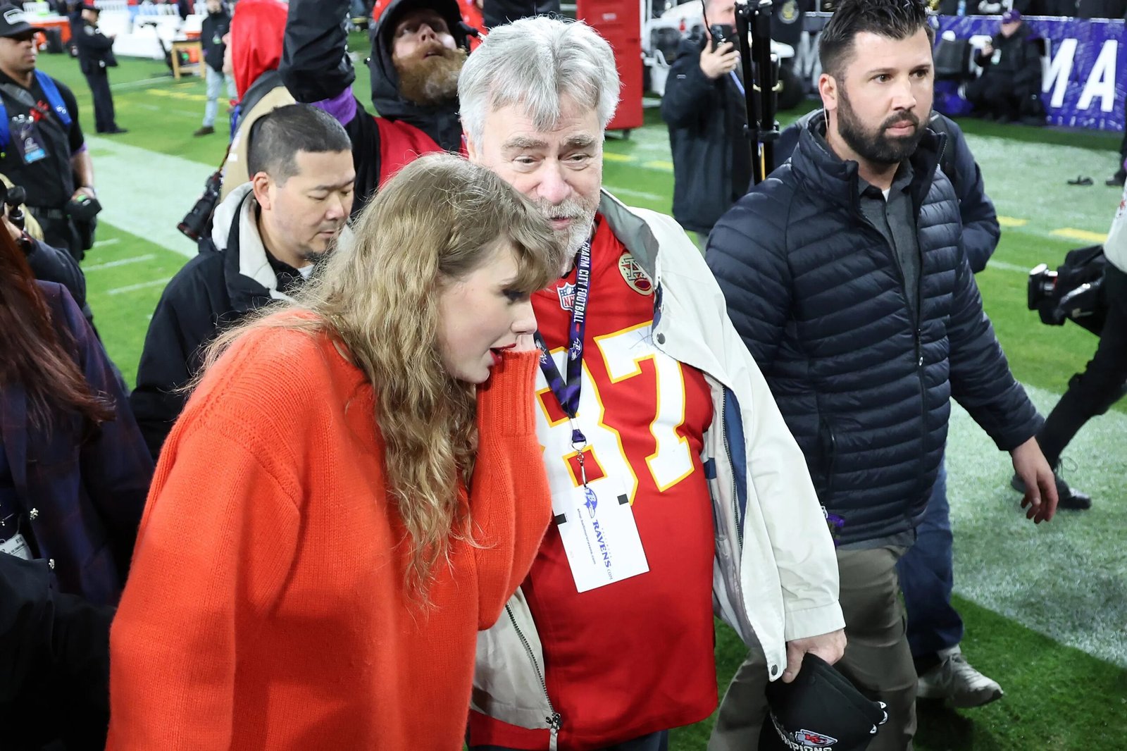 Taylor Swift calls Ed Kelce ‘dad’ as she looks for Travis after Chiefs vs. Ravens game "She's now part of the family"