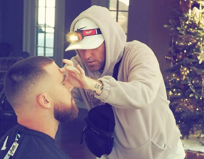 Travis Kelce’s barber gives rare glimpse inside athlete’s $6 million Kansas City mansion