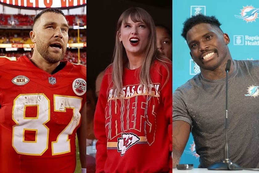 Travis Kelce's Former Teammate Tyreek Hill Says Kelce Is 'Too Famous' Now to Text Him Back "He's probably still on his Taylor Swift thing," he said.