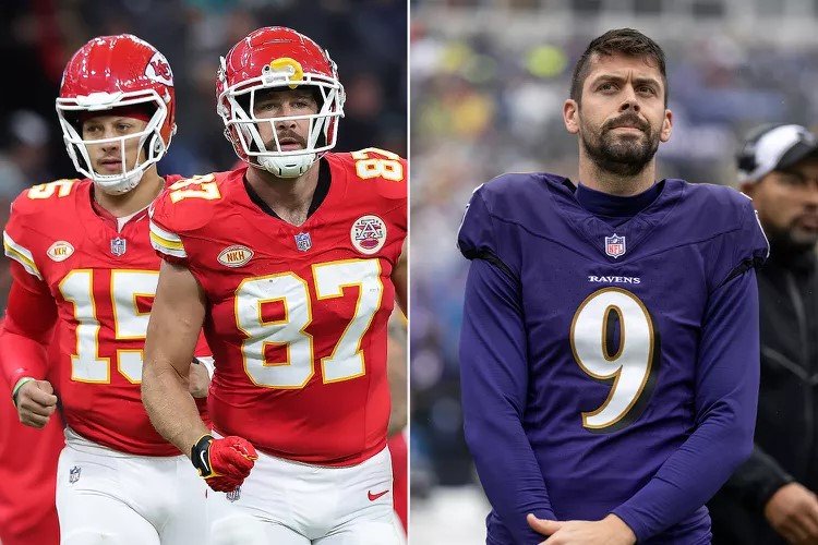 Travis Kelce and Patrick Mahomes Get Rivalry Going with Ravens Kicker in Warmup Feud