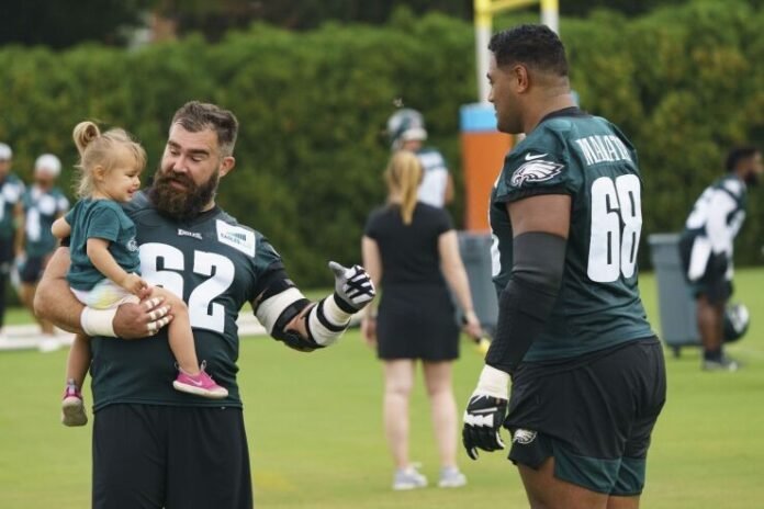 Jason Kelce fire back at trolls calling him childish for playing with his kids 