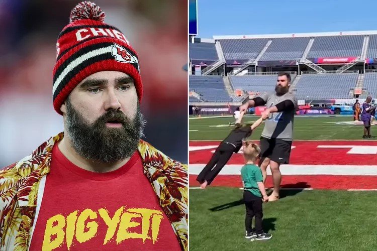 ‘Girl Dad’ Jason Kelce Gets Playful with His Daughters at NFL Pro Bowl Practice in Cute Videos