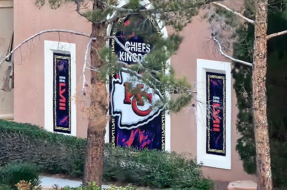 Is this where Taylor Swift and Travis Kelce will celebrate his Super Bowl success? Kansas City Chiefs star hires Las Vegas villa in exclusive enclave next to the team hotel