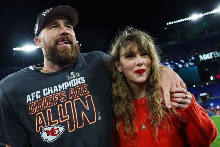 Travis Kelce Calls Taylor Swift 'Tay' as He Reminisces About Celebrating on Field Together After AFC Win