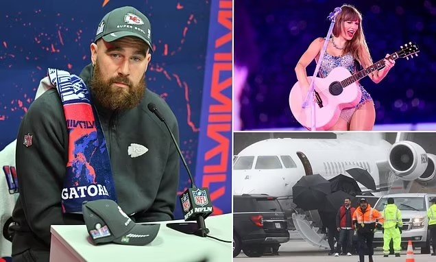 Super Bowl 2024: Travis Kelce opens up about girlfriend Taylor Swift's private jet parking situation amid reports the NFL have reserved her a spot in sold-out Las Vegas