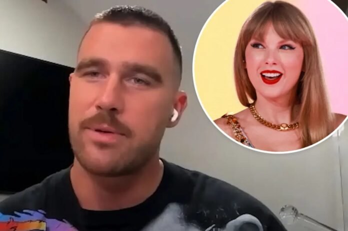 Travis Kelce opens up on life with Taylor Swift in rare moment on New Heights podcast... as he reveals he is 'having a blast' and 'doesn't know' how he got pop superstar into the NFL: 'She wasn't into sports'