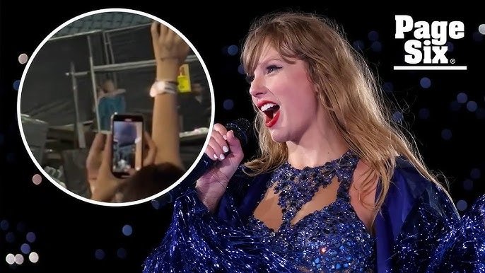 Taylor Swift reacts to three girls wearing Travis Kelce's shirt in her concert "No one can take him away from me"