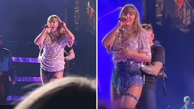 Taylor Swift suffers tech glitch during Eras Tour show but her response sends the audience wild