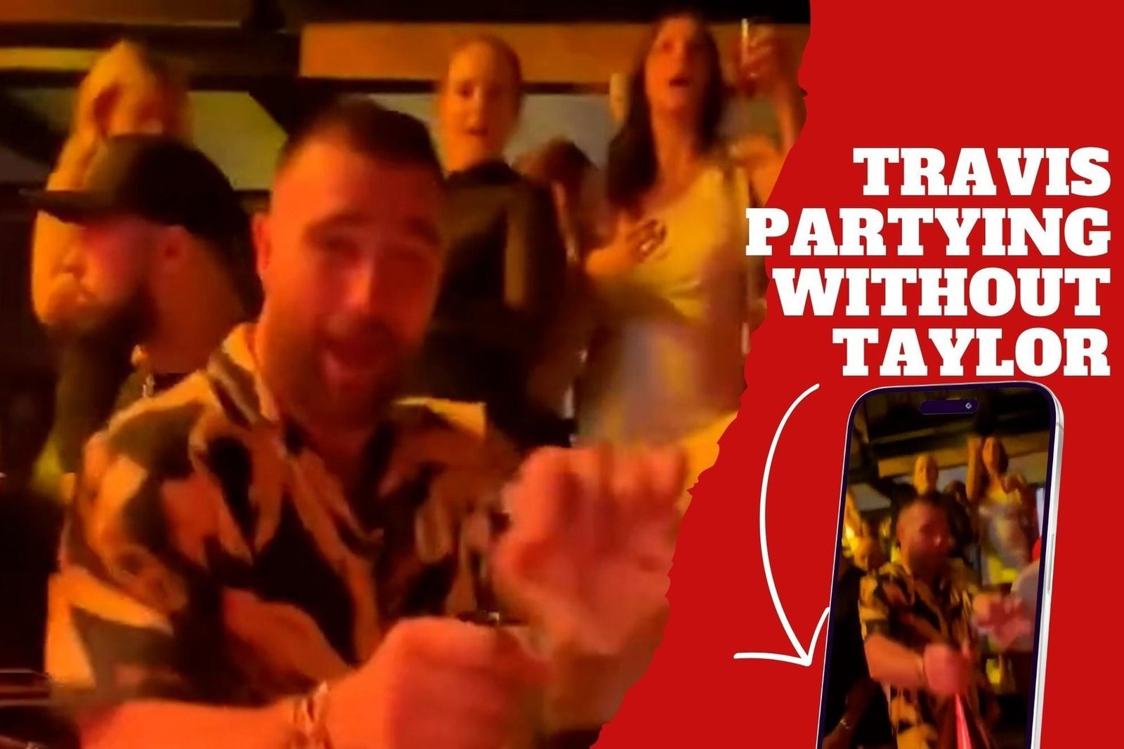 Travis Kelce captured partying with a strange blond girl without Taylor Swift and fans are buzzing