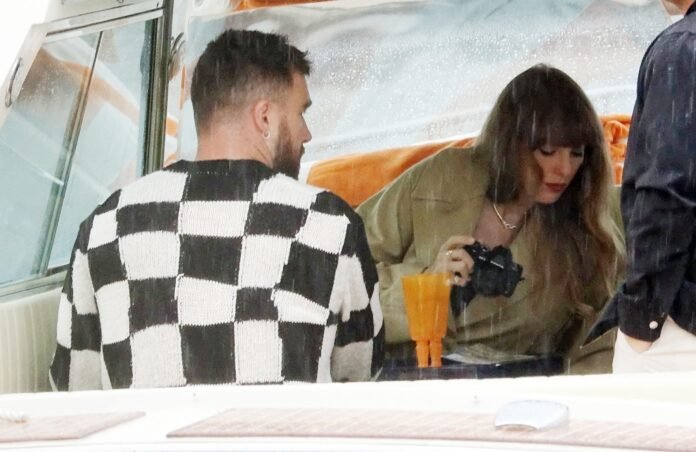 Taylor Swift and Travis Kelce were photographed on a romantic boat ride on Italy’s Lake Como 