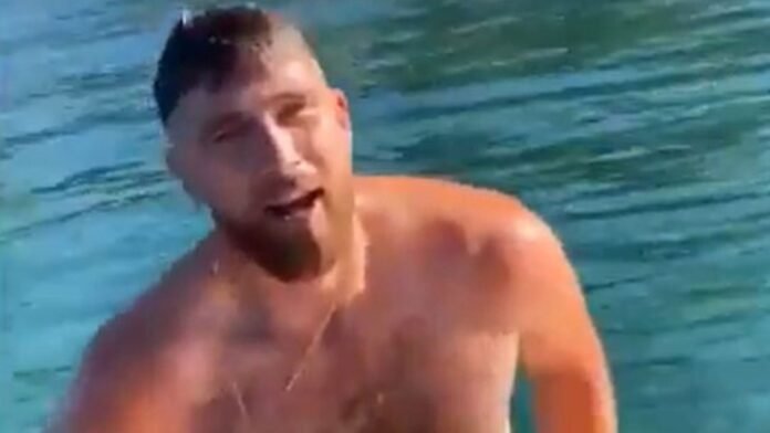 HAIRY SITUATION ‘I’m a furry son of a b****’ – Topless Travis Kelce breaks silence after back and chest hair has social media divided